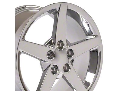 CV06 Chrome Wheel; Front Only; 17x8.5 (97-04 Corvette C5)