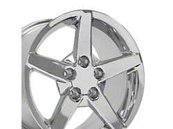 CV06 Chrome Wheel; Front Only; 17x9.5 (97-04 Corvette C5)