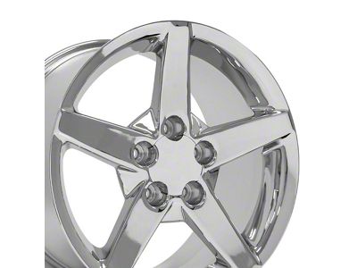 CV06 Chrome Wheel; Front Only; 17x9.5 (97-04 Corvette C5)
