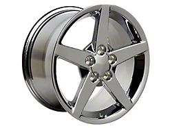CV06 Chrome Wheel; Front Only; 18x9.5; 58mm Offset (05-13 Corvette C6)