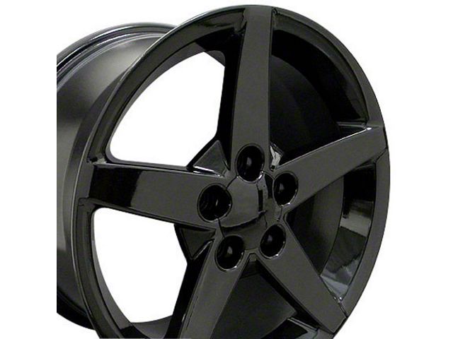 CV06 Gloss Black Wheel; Front Only; 17x8.5 (97-04 Corvette C5)