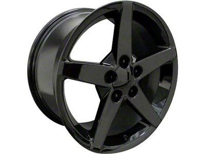 CV06 Gloss Black Wheel; Front Only; 18x9.5; 58mm Offset (05-13 Corvette C6)