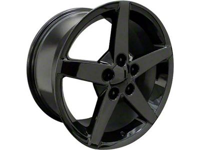 CV06 Gloss Black Wheel; Front Only; 18x9.5 (05-13 Corvette C6)