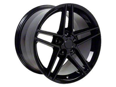 CV07A Gloss Black Wheel; Front Only; 18x9.5; 56mm Offset (05-13 Corvette C6)