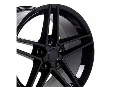 CV07A Gloss Black Wheel; Rear Only; 18x10.5 (97-04 Corvette C5)