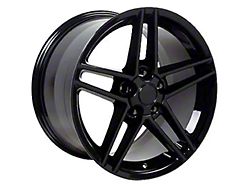 CV07B Gloss Black Wheel; Rear Only; 19x10; 65mm Offset (05-13 Corvette C6)
