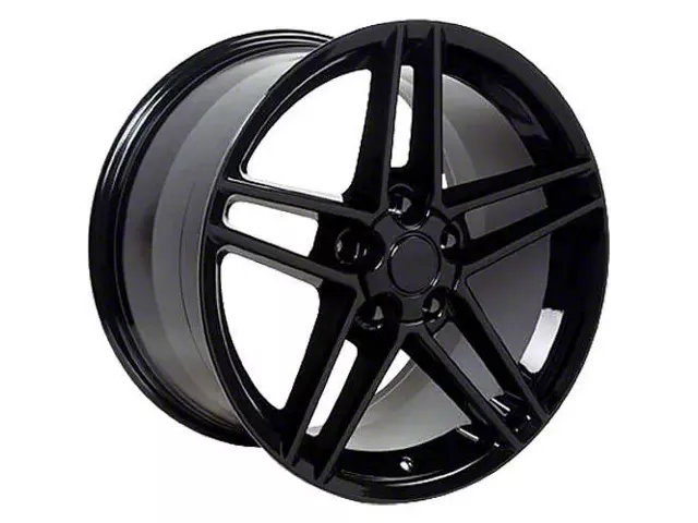 CV07B Gloss Black Wheel; Rear Only; 19x10 (05-13 Corvette C6)