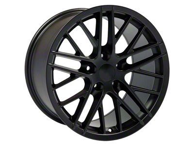 CV08B Satin Black Wheel; Front Only; 18x8.5 (05-13 Corvette C6)