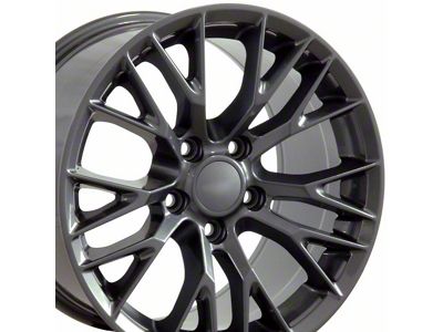 CV22 Gunmetal Wheel; Rear Only; 18x10.5; 56mm Offset (97-04 Corvette C5)