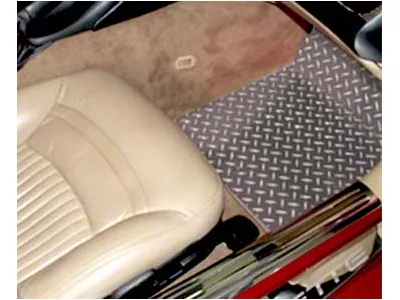 Diamond Plate Floor Mats; Polished (99-04 Corvette C5)