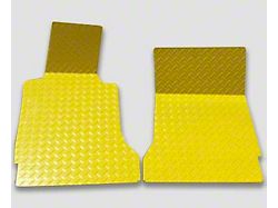 Diamond Plate Floor Mats; Yellow (99-04 Corvette C5)