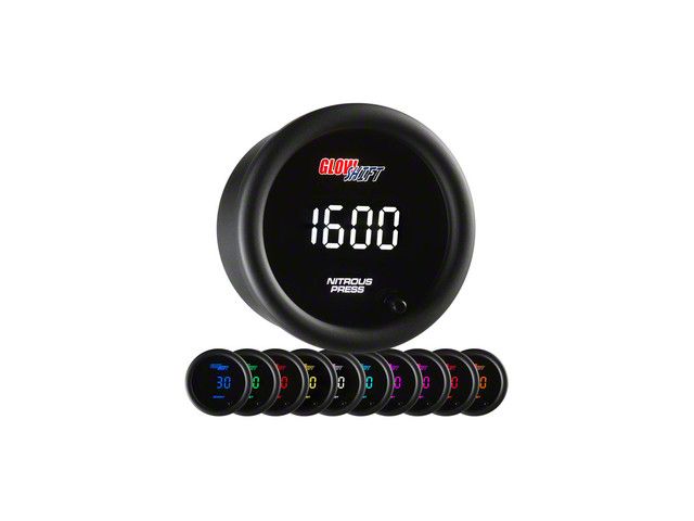 Digital Nitrous Pressure Gauge; Black 10 Color (Universal; Some Adaptation May Be Required)