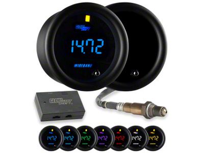 Digital Wideband Air/Fuel Ratio Gauge; Tinted 7 Color (Universal; Some Adaptation May Be Required)