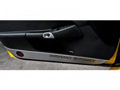 Door Guards with Grand Sport Inlay; Black Carbon Fiber (10-13 Corvette C6 Grand Sport)