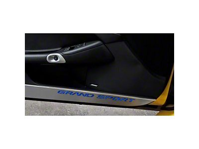Door Guards with Grand Sport Inlay; Blue Carbon Fiber (10-13 Corvette C6 Grand Sport)