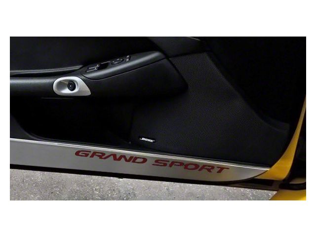 Door Guards with Grand Sport Inlay; Garnet Red (10-13 Corvette C6 Grand Sport)