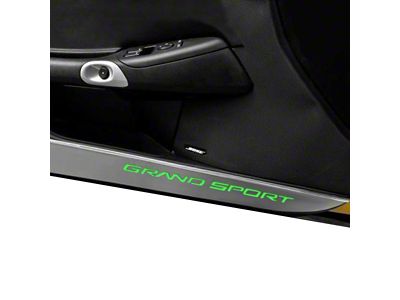 Door Guards with Grand Sport Inlay; Solid Synergy Green (10-13 Corvette C6 Grand Sport)