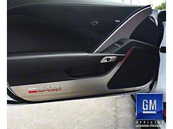 Door Guards with Grand Sport Lettering; Stainless Steel (17-19 Corvette C7 Grand Sport)
