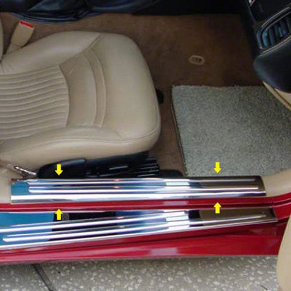 Corvette Door Sill Plates; Polished (9704 Corvette C5) Free Shipping