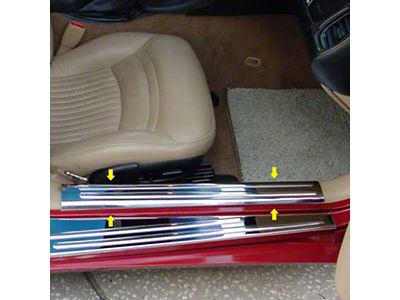 Door Sill Plates; Polished (97-04 Corvette C5)