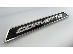 Door Sill Plates with Corvette Style Insert; White Carbon Fiber (20-26 Corvette C8)