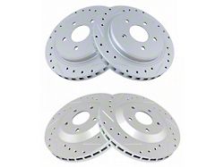 Drilled and Slotted Rotors; Front and Rear (97-04 Corvette C5)