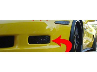 Driving/Fog Light Covers; Black Mesh (06-13 Corvette C6 Grand Sport, Z06, ZR1)