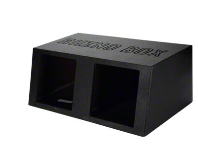 Dual 10-Inch Square Hole Subwoofer Box; Poly Coated (97-19 Corvette C5, C6 & C7)