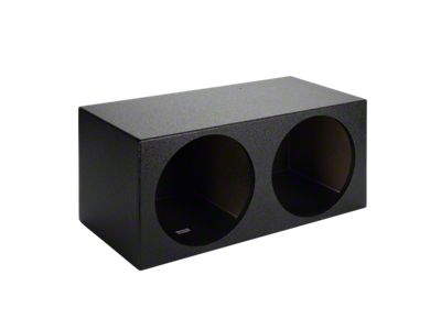 Dual 12-Inch Compact Subwoofer Box; Poly Coated (97-19 Corvette C5, C6 & C7)