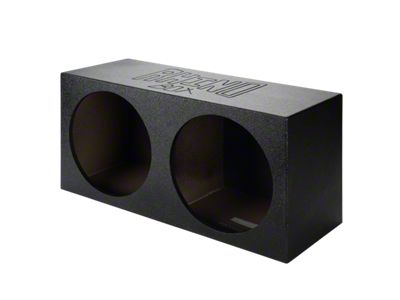 Dual 15-Inch Compact Subwoofer Box; Poly Coated (97-19 Corvette C5, C6 & C7)