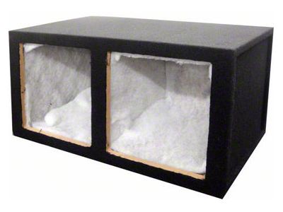 Dual 15-Inch Square Hole Subwoofer Box; Carpeted (97-19 Corvette C5, C6 & C7)