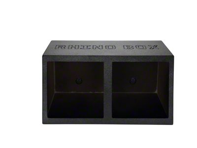 Dual 15-Inch Square Hole Subwoofer Box; Poly Coated (97-19 Corvette C5, C6 & C7)