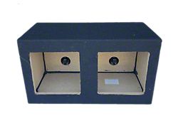 Dual 8-Inch Square Hole Subwoofer Box; Carpeted (97-19 Corvette C5, C6 & C7)