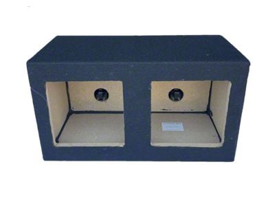 Dual 8-Inch Square Hole Subwoofer Box; Carpeted (97-19 Corvette C5, C6 & C7)