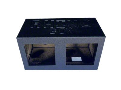Dual 8-Inch Square Hole Subwoofer Box; Poly Coated (97-19 Corvette C5, C6 & C7)