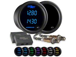 Dual Digital Wideband Air/Fuel Ratio Gauge; Tinted 7 Color (Universal; Some Adaptation May Be Required)