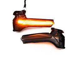 Dynamic LED Mirror Lights; Amber; Smoked (20-26 Corvette C8)