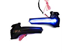 Dynamic LED Mirror Lights; Blue; Smoked (20-26 Corvette C8)