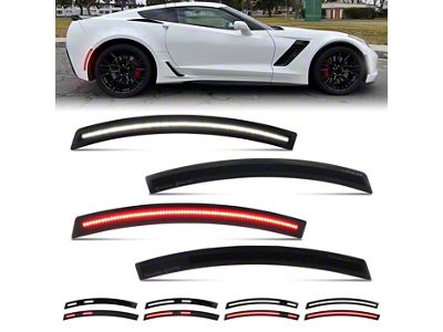 Dynamic LED Side Markers; White/Red (14-19 Corvette C7)