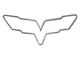 Emblem Trim Rings; Polished (05-13 Corvette C6)