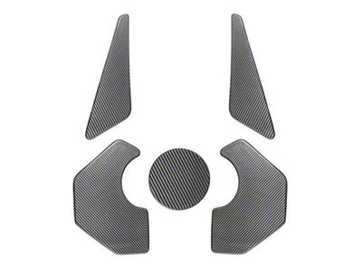 Engine Bay Panel Accent Covers; Carbon Fiber (20-25 Corvette C8, Excluding Z06)