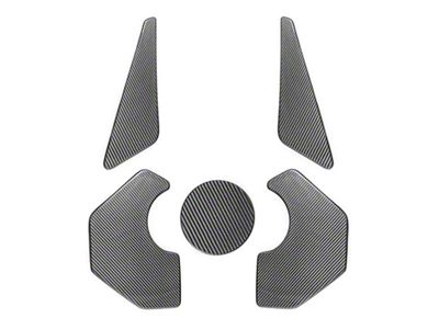 Engine Bay Panel Accent Covers; Carbon Fiber (20-24 Corvette C8, Excluding Z06)