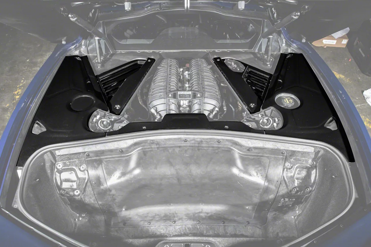 Flash Engine Corvette Engine Bay Trim Appearance Panel Cover; Carbon Flash Metallic ...