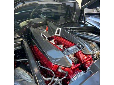Engine Cover; Carbon Fiber (23-24 Corvette C8 Z06)