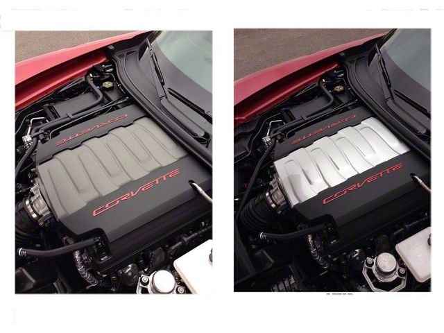 Corvette Engine Plenum Cover Overlay; Crystal Red Metallic (14-19 ...