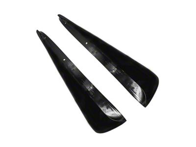 EOS Extended Package Rear Splash Guards; Gloss Black (97-04 Corvette C5)