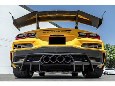 EOS Performance Package Rear Bumper Finned Diffuser; Carbon Fiber (23-26 Corvette C8 Z06)