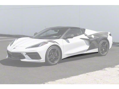 EOS Performance Package Side Skirt Rocker Panels; Carbon Fiber (20-25 Corvette C8)
