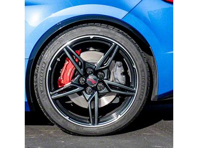 EOS Performance Package Side Wheel Fender Trim; Rear; Carbon Flash Metallic (20-25 Corvette C8)
