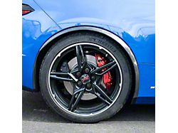 EOS Performance Package Side Wheel Fender Trim; Rear; Hydro-Dipped Carbon Fiber (20-26 Corvette C8)